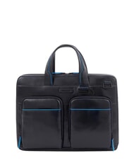 PIQUADRO B2 REVAMP 14-Zoll-Laptop-Aktentasche aus Leder Blau - Arbeitstaschen - 1