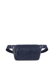 PIQUADRO P15PLUS Leder-Bauchtasche Blau - H&uuml;fttaschen - 1