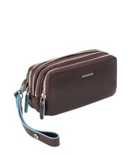 PIQUADRO BLUE SQUARE  Clutch aus Leder MAHAGONI - Etuitaschen &amp; Necessaire - 1