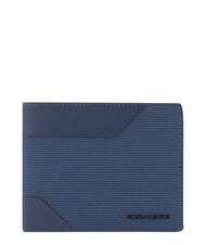 PIQUADRO GIO Geldb&ouml;rse aus recyceltem Stoff Blau - Brieftaschen Herren - 1