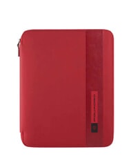 PIQUADRO PQ-BIOS A4-Klemmbrett aus Leder und Stoff ROT - Tablettmappe &amp; Organizer - 1