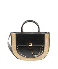 FURLA MISS MIMI Handtasche mit Schulterriemen W&uuml;ste + Schwarz - Damentaschen - 1