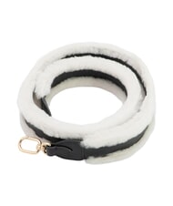 FURLA CAMPIONARIO - FIONA Schultertasche mit Fell schwarz/Marshmallow - Taschenzubeh&ouml;r - 1