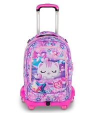 SJGANG GLOWCAT Rucksack mit abnehmbarem Trolley zartes Flieder - Rucks&auml;cke mit Trolleyfunktion - 1