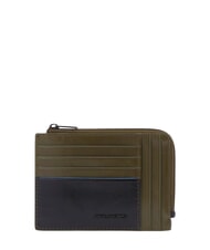 PIQUADRO B2 REVAMP Kartenetui mit M&uuml;nzfach Gr&uuml;n Schwarz - Brieftaschen Herren - 1