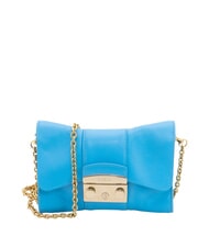 FURLA METROPOLIS Mini-Umh&auml;ngetasche aus Leder himmelblau - Damentaschen - 1