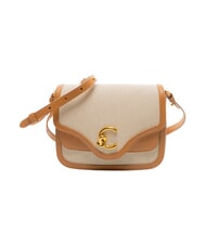COCCINELLE C-ME CANVAS Mini-Schultertasche aus Leder Riff / Pfirsich - Damentaschen - 1