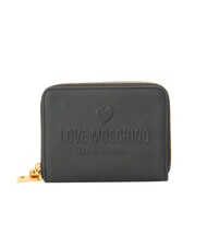 LOVE MOSCHINO LOVE EMBOSSED Ledergeldb&ouml;rse mit Kartenhalter Schwarz - Brieftaschen Damen - 1