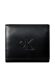 CALVIN KLEIN BOLD CK Geldb&ouml;rse auf Schwarz - Brieftaschen Damen - 1
