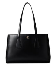 CALVIN KLEIN CK MEDIUM  Die Schultertasche auf Schwarz - Damentaschen - 1