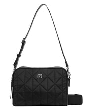 CALVIN KLEIN QUILTED NYLON Mini-Schultertasche mit Schultergurt auf Schwarz - Damentaschen - 1