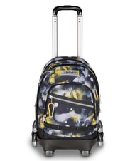 SEVEN GOLDEN PAINT Dreifach-Rollen-Trolley-Rucksack Stahlgrau - Rucks&auml;cke mit Trolleyfunktion - 1
