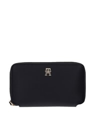 TOMMY HILFIGER TH LOGOTAPE Rei&szlig;verschluss-Geldb&ouml;rse Schwarz - Brieftaschen Damen - 1