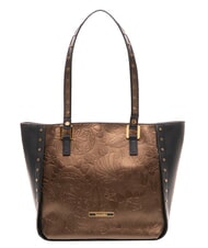 BRACCIALINI LOLA Einkaufstasche aus Leder schwarz/bronze - Damentaschen - 1