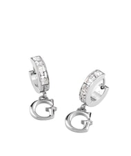 GUESS HUGGIE ME Ohrh&auml;nger aus verzinktem Stahl SILBER - Ohrringe - 1