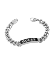GUESS X POWER Armband aus verchromtem Stahl Edelstahl/schw - Herrenarmb&auml;nder - 1