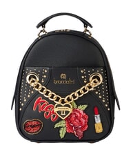 BRACCIALINI ROCK Rucksack mit aufgestickten Aufn&auml;hern Schwarz - Damentaschen - 1