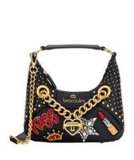 BRACCIALINI ROCK Mini-Schultertasche mit Schultergurt Schwarz - Damentaschen - 1