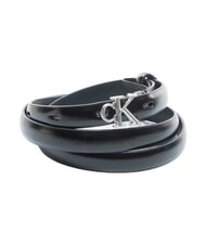 CALVIN KLEIN ROUND CK BUCKLE Lederg&uuml;rtel - G&uuml;rtel