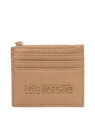 LOVE MOSCHINO SIGNATURE Kartenetui mit M&uuml;nzfach Beige - Brieftaschen Damen - 1