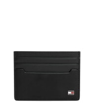 TOMMY HILFIGER TH SOHO Flacher Kartenhalter aus Leder Schwarz - Brieftaschen Herren - 1