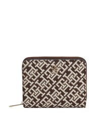 TOMMY HILFIGER TH ICON Kleine Geldb&ouml;rse mit Rei&szlig;verschluss neutral mono - Brieftaschen Damen - 1