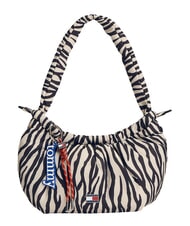 TOMMY HILFIGER TJW ICON Umh&auml;ngetasche Zebramuster-Zeitungspapier - Damentaschen - 1