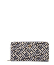 TOMMY HILFIGER TH ICON Rei&szlig;verschluss-Geldb&ouml;rse blau mono - Brieftaschen Damen - 1