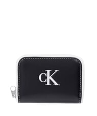CALVIN KLEIN CONTRAST CK Kleine Geldb&ouml;rse auf Schwarz - Brieftaschen Damen - 1