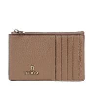 FURLA CAMELIA Flache Geldb&ouml;rse aus Leder Toffee - Brieftaschen Damen - 1