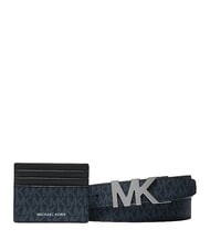 MICHAEL KORS GIFT Geschenkbox f&uuml;r Herren, Kartenetui und G&uuml;rtel Blau - Brieftaschen Herren - 1