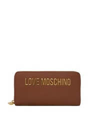 LOVE MOSCHINO BOLD LOVE Gro&szlig;e Geldb&ouml;rse mit Rei&szlig;verschluss braun - Brieftaschen Damen - 1
