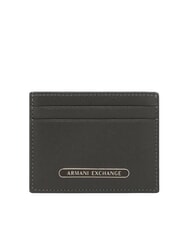 ARMANI EXCHANGE BARCELONA Flaches Kreditkartenetui aus Leder Chim&auml;re - Brieftaschen Herren - 1
