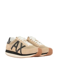 ARMANI EXCHANGE ROYALE SUEDE AIR MESH Ledersneakers mit AX-Logo - Herrenschuhe