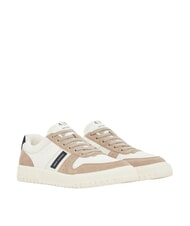 ARMANI EXCHANGE DUCK Ledersneakers Erdfarben + Dunkelblau + Cremewei&szlig; - Herrenschuhe - 1