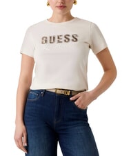 GUESS SNAKE SCRIPT Kurzarm-T-Shirt aus reiner Baumwolle - T-Shirts und Tops f&uuml;r Damen