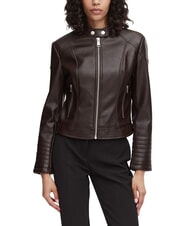 GUESS MARLENE CARIBOU Kunstlederjacke, normale Passform Schokoladenbraun - Damenjacken - 1