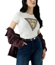 GUESS SNAKE TRIANGLE Kurzarm-T-Shirt - T-Shirts und Tops f&uuml;r Damen