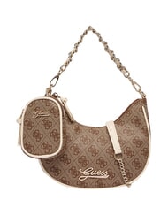 GUESS GIRL Schultertasche mit Kettenriemen 4g aop beige wei&szlig; - Damentaschen - 1