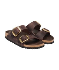 BIRKENSTOCK ARIZONA BIG BUCKLE HEX Pantoffelsandalen aus ge&ouml;ltem Leder - Damenschuhe