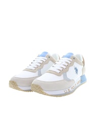 U.S. POLO ASSN. CLEEF Sneaker aus gemischtem Leder Wei&szlig;-Hellbeige - Herrenschuhe - 1