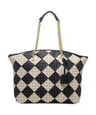 POLLINI HERITAGE Schultertasche mit Schultergurt schwarzes Elfenbein - Damentaschen - 1