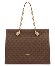 POLLINI HERITAGE Einkaufstasche aus Leder braun / creme - Damentaschen - 1