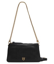 PINKO DOUBLE Schultertasche mit Schultergurt schwarz-antikgold - Damentaschen - 1