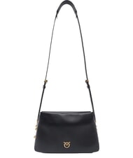PINKO TRIPLET MINI Schultertasche aus Leder schwarz-antikgold - Damentaschen - 1