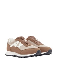 ARMANI EXCHANGE DROP MICROSUEDE Sneaker mit seitlichem Logo - Damenschuhe