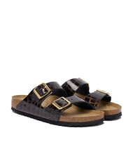 BIRKENSTOCK ARIZONA EMBOSS Ledersandalen Tier schwarz - Damenschuhe - 1