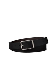 CALVIN KLEIN WARMTH BUCKLE Lederg&uuml;rtel schwarz/ck dunkelbraun/geb&uuml;rstet n - G&uuml;rtel - 1