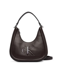CALVIN KLEIN BOLD CK Schultertasche mit Schultergurt k&ouml;stliches/antikes Silber - Damentaschen - 1