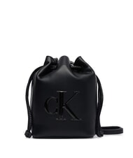 CALVIN KLEIN BOLD CK Mini-Beuteltasche auf Schwarz - Damentaschen - 1